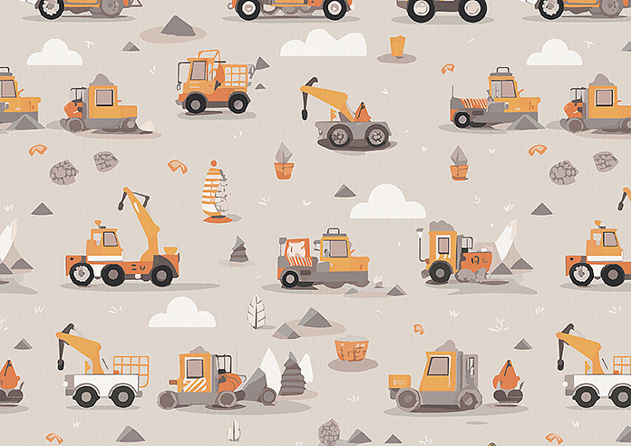 Tool Time, Grey - Twist&Fit Roman Blind - Image 7